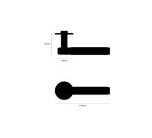 Door Handle Set/Unsprung/Cross/Steel
