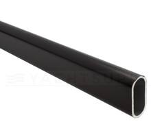 Roede 30x14mm aluminium mat zwart, lengte 1500mm