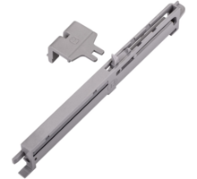 Geleider zilver Dispensa 500mm incl. soft close, enkel