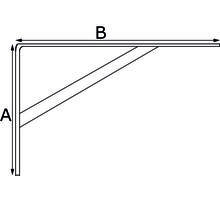 Plankdrager BEAM / 255x395mm / staal / zwart, VE=10 stuks