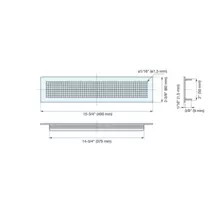 Luchtrooster aluminium mat zwart 400x60mm