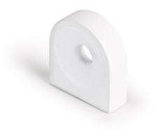 Knop CIRCLE met gat, mat wit 25x8x27mm