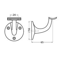Leuninghouder 65 hol