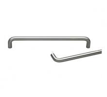 Greep 12x448mm recht RVS geborsteld, totale lengte 460mm