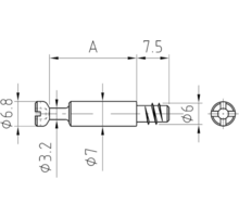 Europen kruiskop spanmaat 30,3mm draadlengte 7,5mm, verzinkt