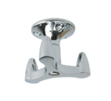 Plafondhaak, draaibaar met 3 haken, glans chroom,