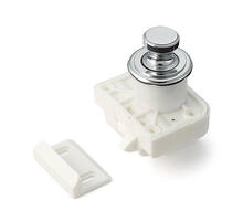 Drukknop glans chroom met rozet glans chroom