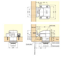 Drukknop glans chroom met rozet glans chroom