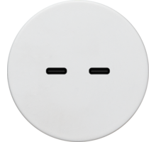 Rond 2.0 Multifit - USB-C 2X (30W) - s. trim - white alu