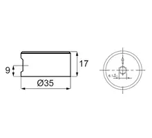 Excenter FUERTE diameter 35mm, dikte 17mm, VE=100 stuks