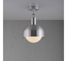 Forked Ceiling/Steel/Medium Steel Shade/Medium Opal Gl