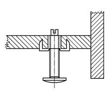 Inslagmoer M6 x 12mm verzinkt, breedte 19mm