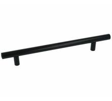 Relinggreep 12x252mm, hoh. 192mm zwart gelakt, hoogte 32mm