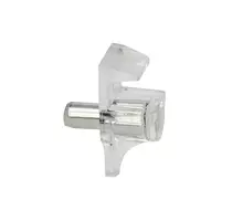 Glasplankdrager met vergrendeling stift 5mm, glasklaar