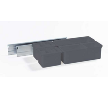 Youboxx set 3 zilver/wit  voor Dispensa met 2 ophangrails