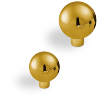 Knop METAL 832 verguld 28mm