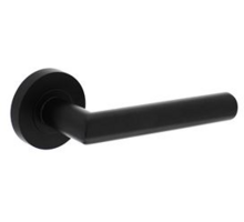 Deurkruk Bastian op rozet ø53x8mm zwart