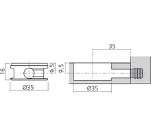 Excenter MEGALOCK 35mm diameter, dikte 16mm