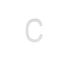 Huisletter C 100mm RVS geborsteld