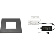 3x Quadrum mat zwart 12V + ZigBee ontvanger + Driver 24W