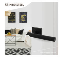 Deurkruk Bastian op rozet 55x55x10 mm zwart