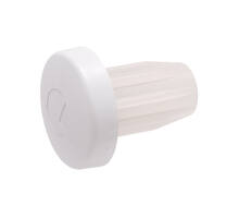 Deurbuffer stift 5mm, schotel 8mm x 2,5mm dik wit