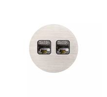Rond 2.0 Data port  2 Keystones- t.less - brushed nickel