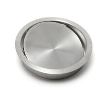 Afvaldoorlaat 170mm RVS mat met soft close deksel