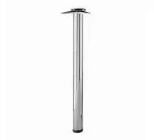 Tafelpoten 60mm 710mm dikte 0,9mm mat chroom set van 4