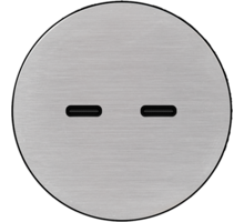 Rond 2.0 USB-C 2X (30W) - t.less - brushed nickel