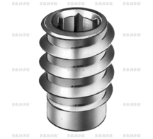 Rampabus SK  M10/18.5x25mm m. binnenzeskant verzinkt VE=100