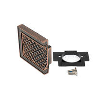 Decorplaat brons voor glasdeur bij heavy duty scharn