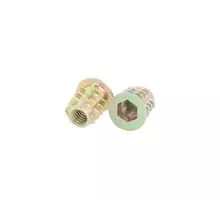 Rampabus conisch M6/12x13mm met rand, geel verzinkt, SW6