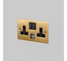 2G Socket + USB 3.1A/Brass