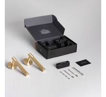 Door Handle Set/Unsprung/Cross/Brass
