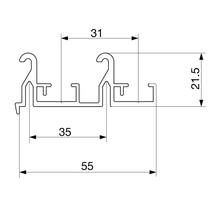 Ocean 1 boven looprail lengte 2500mm