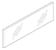 Frontstuk glas hoog Merivobox E, 460 x 142,5 x 8mm KB=600mm