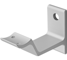 Leuninghouder stokschr. nieuw zilver
