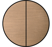 Rond 2.0 Push button 4X- t.less - light bronze