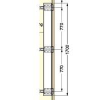 Verbindingsplaat voor draaischuifdeur 1700x142mm
