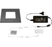 1x Quadrum mat zwart 12V + Dotti TD + Driver 12W