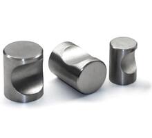 Knop diameter 15mm met uitsparing RVS geborsteld hoogte 22mm