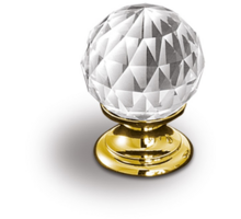 Knop SWAROVSKI CRYSTAL met vergulde voet, 30mm