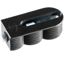 Cabineo 12, zwart, 500 stuks ral 9021, vernikkelde schroef