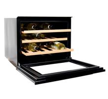 Vinata Wijnklimaatkast Premium met vol glazen deur - zwart