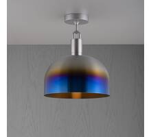 Forked Ceiling/Steel/Large Burnt Steel Shade