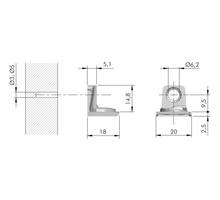 Verbinder (kastgedeelte) PK2 PRO 19mm