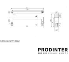 Rechte greep 8,5x492x500.5mm RVS look 28.5mm hoog