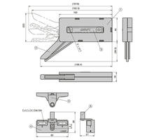 Demper - sluiting combinatie zwart voor deuren 7-25 kilo