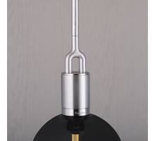 Forked Pendant/Steel/Medium Smoked Globe